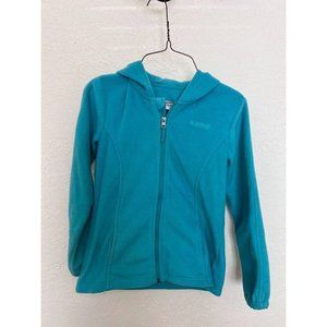 Magellan Girl's Turquoise Blue Fleece Zip-Up Jacket with Hood